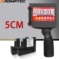 YAOMATEC 5CM 50.8mm Imprimante à jet d'encre portative industrielle Imprimante de logo de date d'expiration pour bouteilles en plastique Sacs Bois