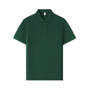 Polo à manches courtes en coton uni 200g avec étiquette pour usage quotidien - Product Image 1