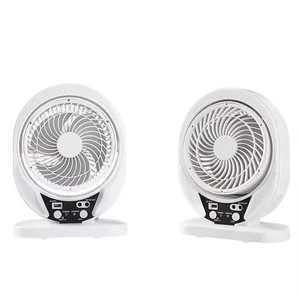 <span class=keywords><strong>Ventilador</strong></span> de refrigeración de aire eléctrico de 7 pulgadas, 5 aspas, 3,2 V, 5500 MPa, <span class=keywords><strong>Bombilla</strong></span> LED, Panel Solar de 3W, 4 ventiladores mecánicos, mesa para exteriores - Product Image 2
