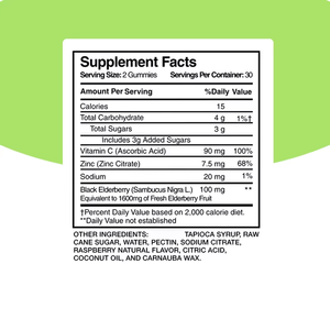 Suplemento de Extracto de Vitamina C Más Vendido, Apoya el Sistema Inmunitario Todo el Año, Gomitas de Baya del Saúco - Product Image 6