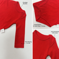 Baju Bayi Bodysuit Katun Lengan Panjang Logo Kustom Grosir Natal Newborn Onesie OEM ODM Cetak Massal Pakaian Piyama