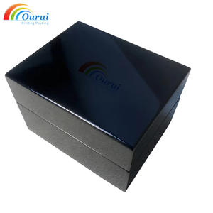 กล่องบรรจุภัณฑ์ไม้สั่งทำขายส่งจากโรงงานพร้อมโลโก้, กล่องนาฬิกาไม้สีดำสั่งทำ MOQ ต่ำพร้อมโลโก้สำหรับผู้ชาย, กล่องของขวัญนาฬิกา - Product Image 6