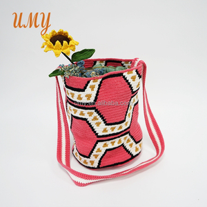 Bolso cruzado <span class=keywords><strong>Wayuu</strong></span>, Mochila de ganchillo para hombro, de algodón, artesanal - Product Image 1