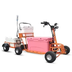 4000W Camping Fishing 4WD ice Chest Cooler Cart Refrigerator Electric Scooter with 75QT Cooler Box