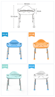 Chaise de douche robuste en aluminium 150 kg avec trou de drainage, siège incliné ergonomique, aide à la sécurité pour personnes âgées dans la salle de bain