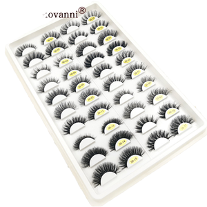 Pestañas Postizas de Estilo Natural Vegano, Pestañas Postizas Largas para Maquillaje de Belleza, Caja de 25mm de Longitud, 20 Pares - Product Image 1