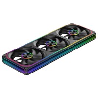 Ventilateur de refroidissement pour PC de jeu QiuzAim 360 mm avec cadre intégré, miroir infini, ventilateur ARGB, conception de pales inversées, vente en gros d'usine