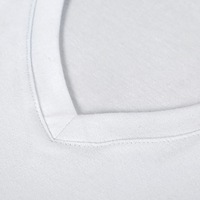 2023 nouveau décontracté élégant ajusté élasticité t-shirts uni blanc col en v t-shirt pour hommes