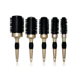 Profesional Round Ceramic Hairbrush Round Mini Hair Hair Detangler Brush Swedish Crown Metal Metal Eyelash Separator Comb Steel