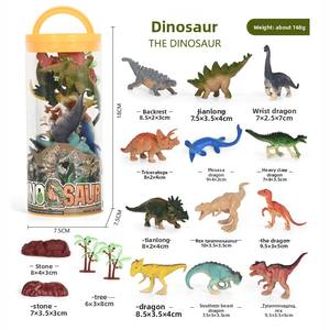 Vente en gros transfrontalière de modèles de simulation en plastique Velociraptor marin pour enfants et dinosaures Tyrannosaurus Rex volaille de ferme - Product Image 1