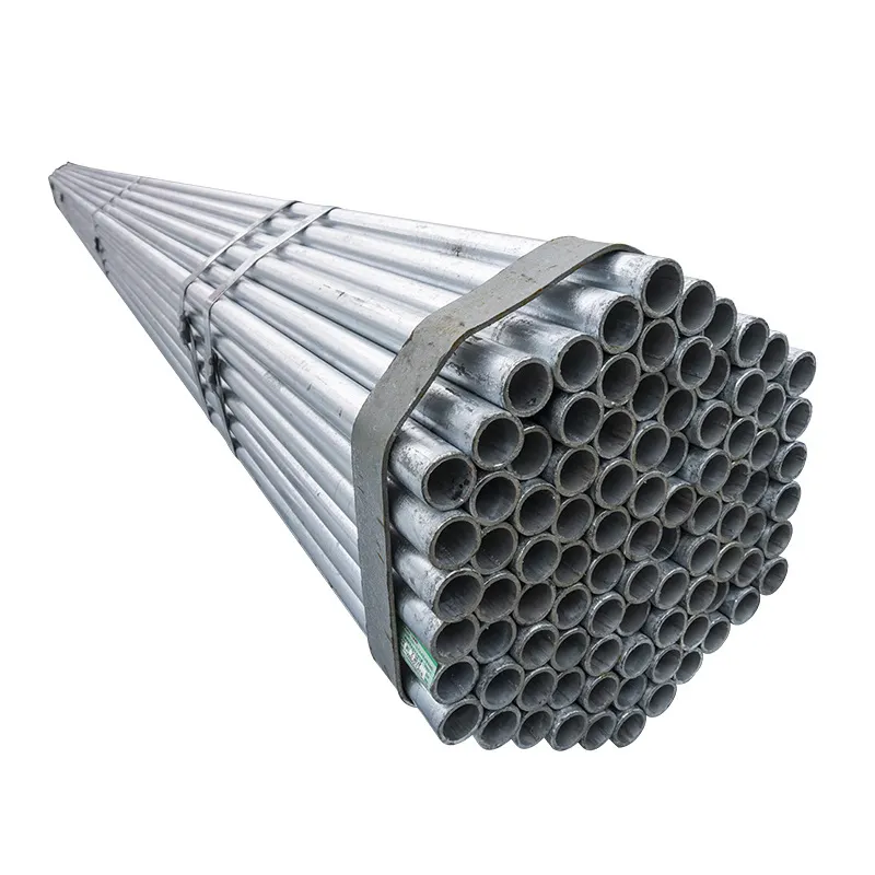 Hot Dip Galvanized Round Steel Pipe / GI Pipe Pre Galvanized Steel Pipe Galvanized Tube For Construction