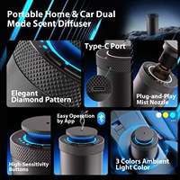 Diffuseurs d'huiles essentielles pour voiture sans fil électriques rechargeables miniatures haut de gamme avec logo personnalisé