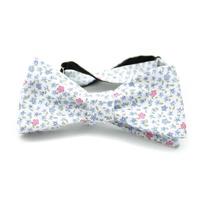 Nœud Papillon en Coton de Haute Qualité pour Homme, Imprimé Personnalisé, Réglable et Détachable, Collection Printemps Fleurie