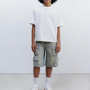 Denim Cargo <strong>Pants</strong> <strong>Shorts</strong> High Waist 2024 Women Summer Clothes Fashionable Streetwear Men's Denim <strong>Jean</strong> <strong>Short</strong> Pocket <strong>Pants</strong> - Product Image 1