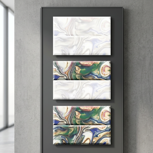 Carreaux muraux de cuisine en porcelaine super verte et blanche 300x450mm, surface polie, antidérapants, résistants aux acides, carreaux décoratifs en céramique pour la maison - Product Image 5