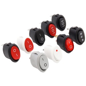 Oval 3 Terminals ON/OFF/ON Rocker Boat <b>Switch</b> IP41 Round Rocker Push Button <b>Switches</b> 6A 250V/10A 125V-KCD1 - Product Image 4