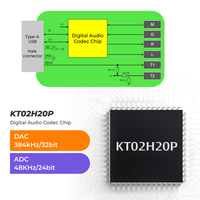 Module de codec audio USB-C personnalisé en usine KT02H20P avec réglage stéréo PEQ, vente en gros, carte PCBA DAC 384kHz/32bit Type-C