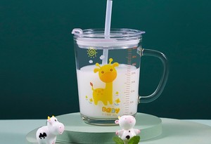 Copo Sippy Cartoon Madou 350ml, Caneca de Viagem de Vidro Ecológica com Alça, Volta às Aulas para Crianças - Product Image 3