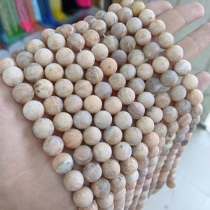 Cuentas de piedras preciosas redondas de cristal Natural al por mayor, cuentas de piedras preciosas de ágata <span class=keywords><strong>Real</strong></span>, cuentas de piedras sueltas, piedra de sol mate para la fabricación de joyas - Product Image 4