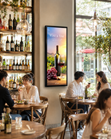 Écran LCD étiré mural avec carte de contrôle, lecteur publicitaire LCD, écran LCD ultra large étiré