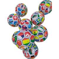 Globes décoratifs gonflables en plastique à thème sportif pour 2026, idéaux pour les magasins et l'ambiance plafond (drapeaux internationaux)