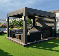 Pergola extérieure en aluminium de qualité supérieure Sweet Home, installation facile, toit à lamelles bioclimatiques, protection solaire pour jardin, patio, cour