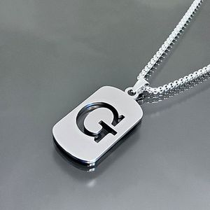 Nuova vendita creativa 26 alfabeto inglese <span class=keywords><strong>collana</strong></span> con pendente cavo stile Punk in acciaio inossidabile <span class=keywords><strong>collana</strong></span> di fascino per il partito - Product Image 4