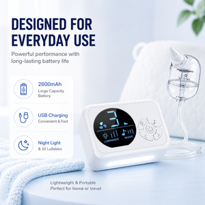 Nettoyeur nasal électrique intelligent en silicone pour bébé, écran LCD, 9 niveaux d'aspiration réglables, faible bruit, sans BPA, soins pour bébé - Product Image 5