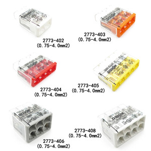 Bloques de terminales para riel DIN <span class=keywords><strong>WAGO</strong></span> originales 2773-402/403/404/405/406/408 de 0.5-4 mm², conectores de abrazadera de resorte de 32 A - Product Image 3