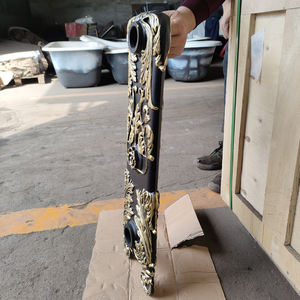 Estilo antigo Ferro fundido autônomo Rose Radiators Black Paint com Gold Decor HVAC Systems Parts - Product Image 5