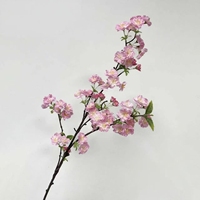 Bunga Simulasi Baru Peach Blossom Deep Pink Begonia, Model Bunga Sutra Semi-manual Kelas Atas, Mewah Ringan