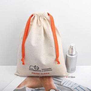 Custom Logo Double <b>String</b> Shoe Dust Shopping <b>Bags</b> Cotton Dust <b>Bag</b> Recycled Soft Cotton Muslin Drawstring Pouch - Product Image 3