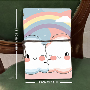 Papel grueso A6 Diario Día de San Valentín Regalo corporativo para socios comerciales Platónico con nubes Arco Iris Corazones Cielo lindo - Product Image 4