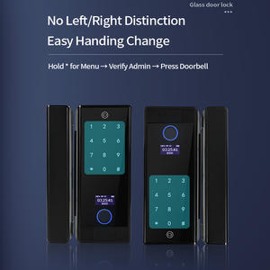 थोक मूल्य कार्यालय ग्लास दरवाजा फिंगरप्रिंट लॉक ऐप नियंत्रण पासवर्ड, कार्ड, वायरलेस स्मार्ट लॉक - Product Image 4