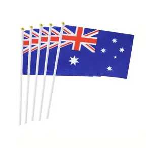 Promotional Australia Hand Waving Country Flag Hand Held Small Mini Flag Australia Flag Australian