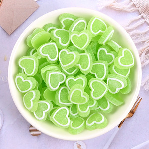 Nouveaux mini-cabochons plats en résine de caoutchouc en forme de cœur, mignons et de style dessin animé, pour scrapbooking, bricolage, accessoires de mariage, épingles à cheveux et artisanat - Product Image 2