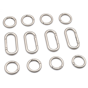 YYX fábrica promocional en stock mosquetón redondo gancho Snap plata aluminio mosquetón anillo - Product Image 3