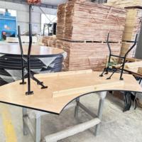 Table pliante serpentine en contreplaqué de 72'' (6 pieds) et 60'' (5 pieds) pour hôtels, mariages et événements de restauration en extérieur