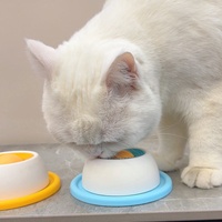 Bol de voyage interactif anti-anxiété pour animaux de compagnie, en PP, personnalisé, écologique, de qualité alimentaire, arrondi, pour alimentation lente, avec tapis de léchage antidérapant, vente en gros