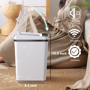 Factory Wholesale Portable Intelligent <b>Automatic</b> Kitchen Waste <b>Bins</b> Charging Dust Exhausting Plastic Smart Garbage Trash Can - Product Image 3