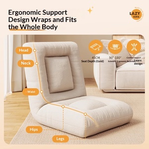 Foldable single tatami lazy <b>sofa</b> recliner backrest chair <b>for</b> bay window balcony bedroom bed use - Product Image 4