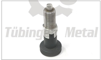 Bouton de commande à indexage TBG de haute qualité, modèle TBG214, en acier inoxydable, finition noire mate en polyamide, pour tiges M10, M12, M16, M20