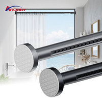Barre de rideau ARODDY de qualité e-commerce, 1,1 pouce, non corrosive, 1,0-2,2 m, réglable en un clic, pour piscine