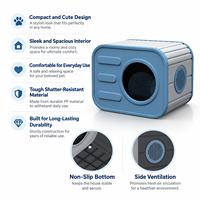 Maison pour chat d'intérieur moderne en PP, abri ventilé pour chats et petits chiens, facile à nettoyer
