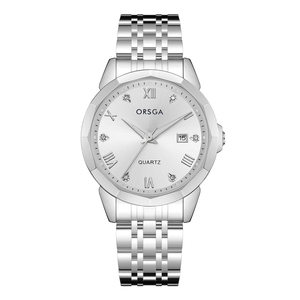 Stylish business men's <b>watch</b> casual calendar Roman numeral set with diamonds - Product Image 2