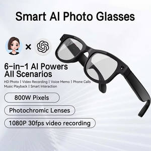 Lunettes intelligentes G2 Translator 8MP avec enregistrement vidéo, appels Bluetooth, musique, multi-langues, technologie IA, unisexe, avec caméra - Product Image 5