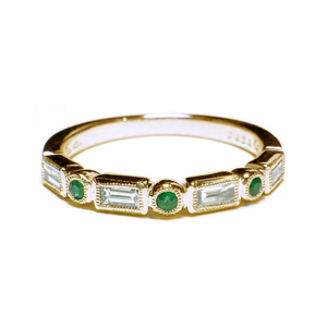 Anillo de oro blanco de 18 quilates para mujer, joyería fina de diamante 100% Natural, sortija redonda de Esmeralda, directa de fábrica de China - Product Image 3