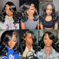Cheveux bruts Bob perruque hd lace frontal perruques cheveux vierges perruques de cheveux humains pour femme noire