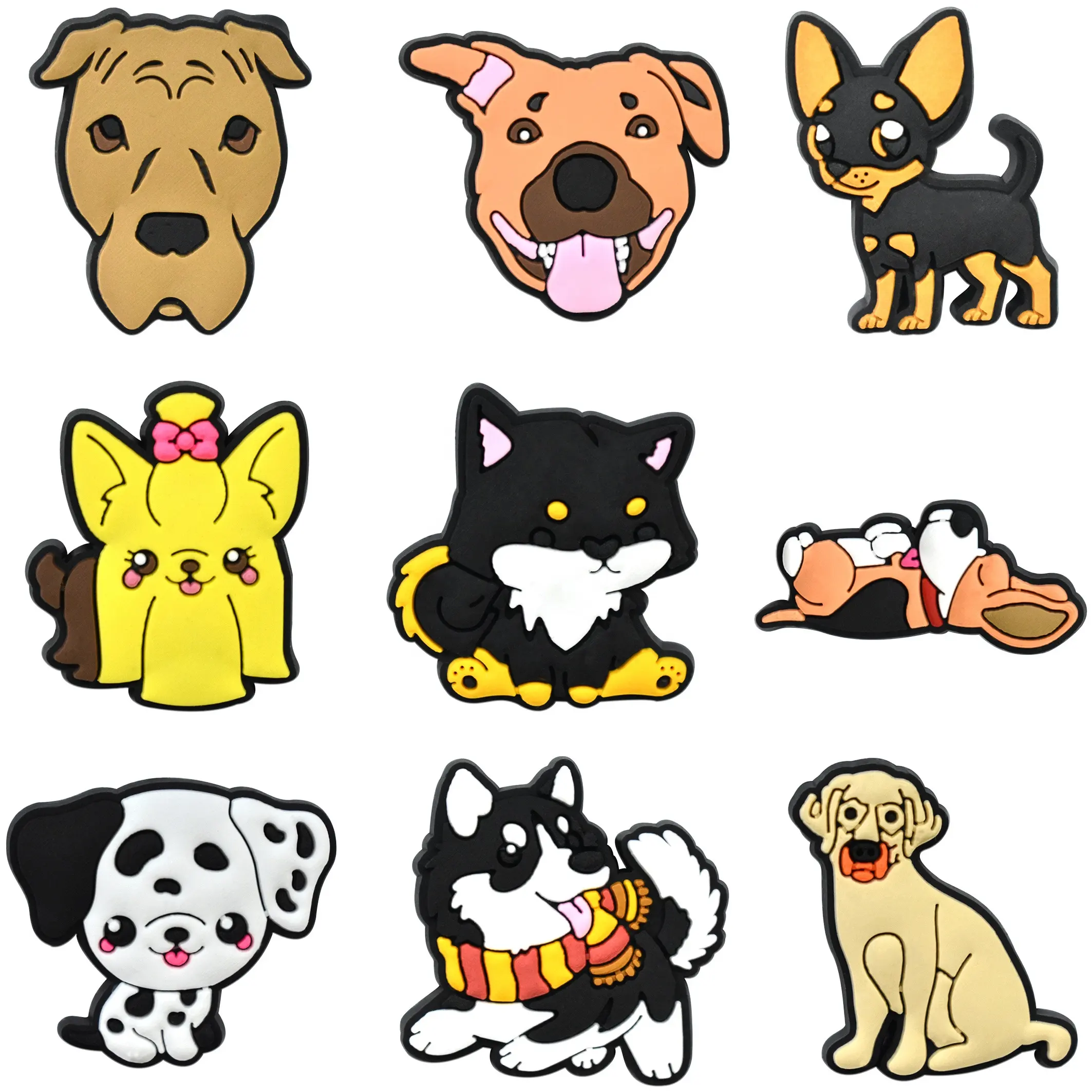 WX 2024 Atacado de borracha PVC personalizado para cães de estimação, calçados para buldogue, acessórios de decoração, amuletos para sapatos de animais