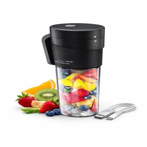 Vaso <span class=keywords><strong>Mezclador</strong></span> Portátil de Alta Calidad, Recargable por USB, 470 ml, 6 Cuchillas, Mini Licuadora de Frutas, Exprimidor Manual, Batidora de Smoothies con Pajita - Product Image 1